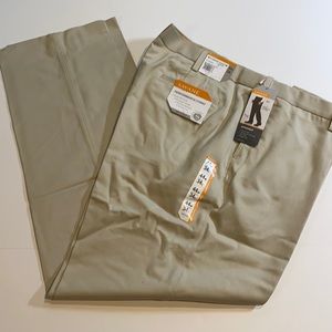Savane SZ 44 x 34 Cotton Performance Chino Flat Front Straight Khaki Pants D34